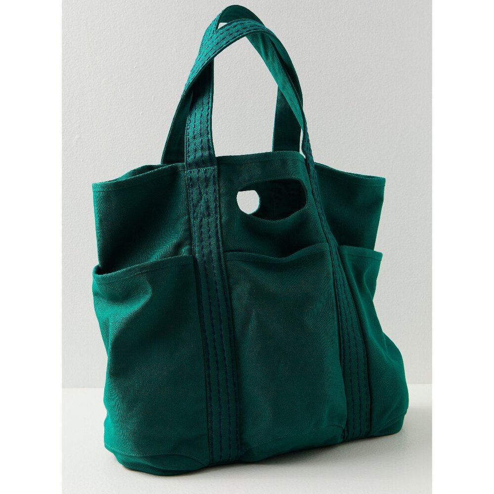 🆕 FREE PEOPLE Caravan Canvas Tote / Enchanted Forest